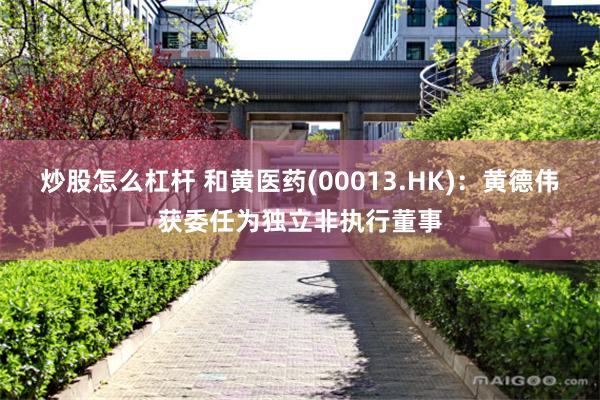 炒股怎么杠杆 和黄医药(00013.HK)：黄德伟获委任为独立非执行董事