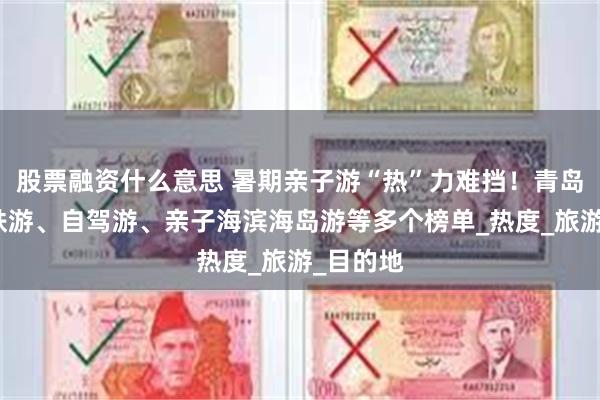 股票融资什么意思 暑期亲子游“热”力难挡！青岛上榜高铁游、自